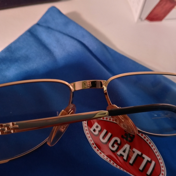 Mens Bugatti 501 platinum plated and 22k eyeglasses 100% - Picture 3 of 6